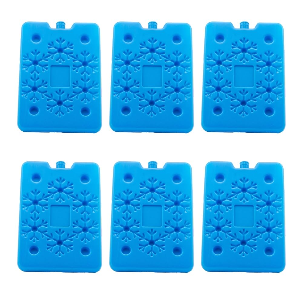 Hndhbfgrt Reusable Ice Packs for Lunch Boxes and Coolers, Long Lasting Ice Blocks for Picnic, 6-Pack Slim& Portable Freezer Packs
