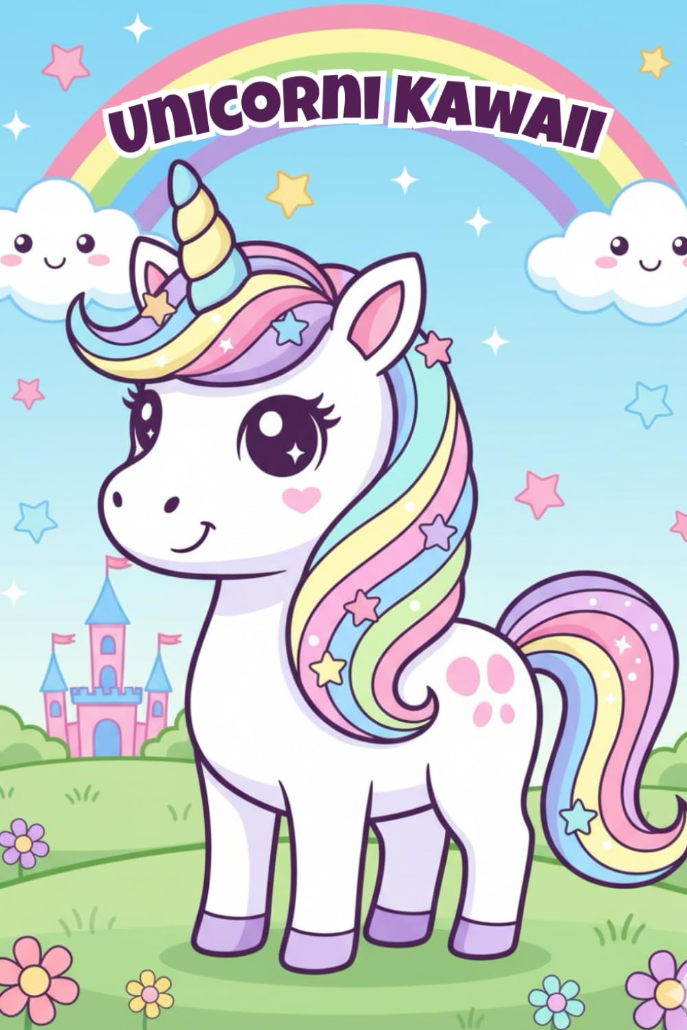 Unicorni Kawaii – Libro da Colorare per Bambini: Tanti Dolcissimi Unicorni da Colorare – Disegni Semplici, Grandi e Super Divertenti