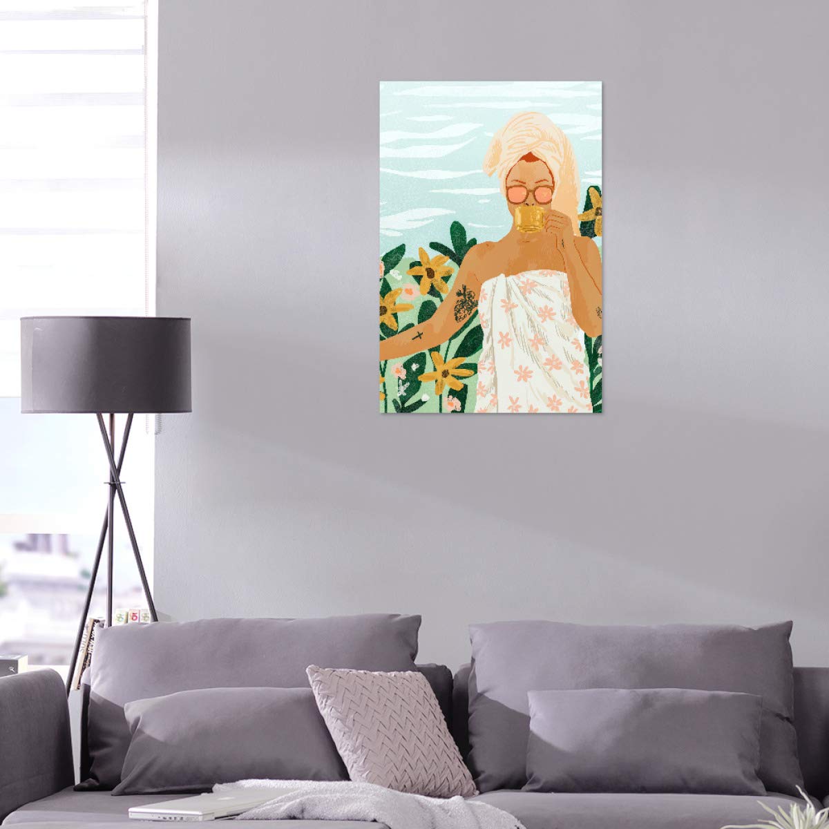 artboxONE Alu-Print 150x100 cm Earl Grey von Künstler Uma Gokhale