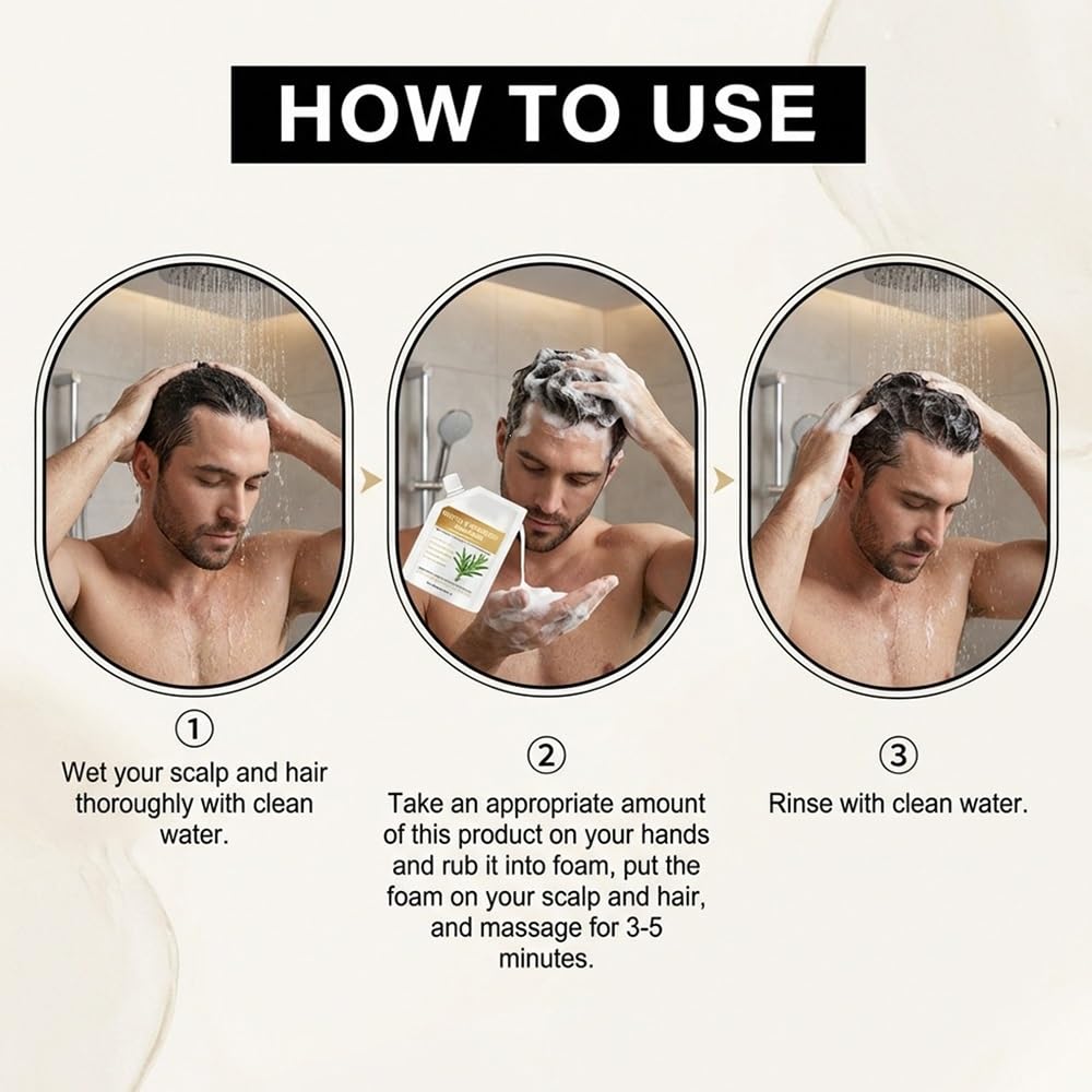 Shampoo volumizzante rinfrescante for capelli, detergente delicato for capelli lisci e resistenti(2PCS)