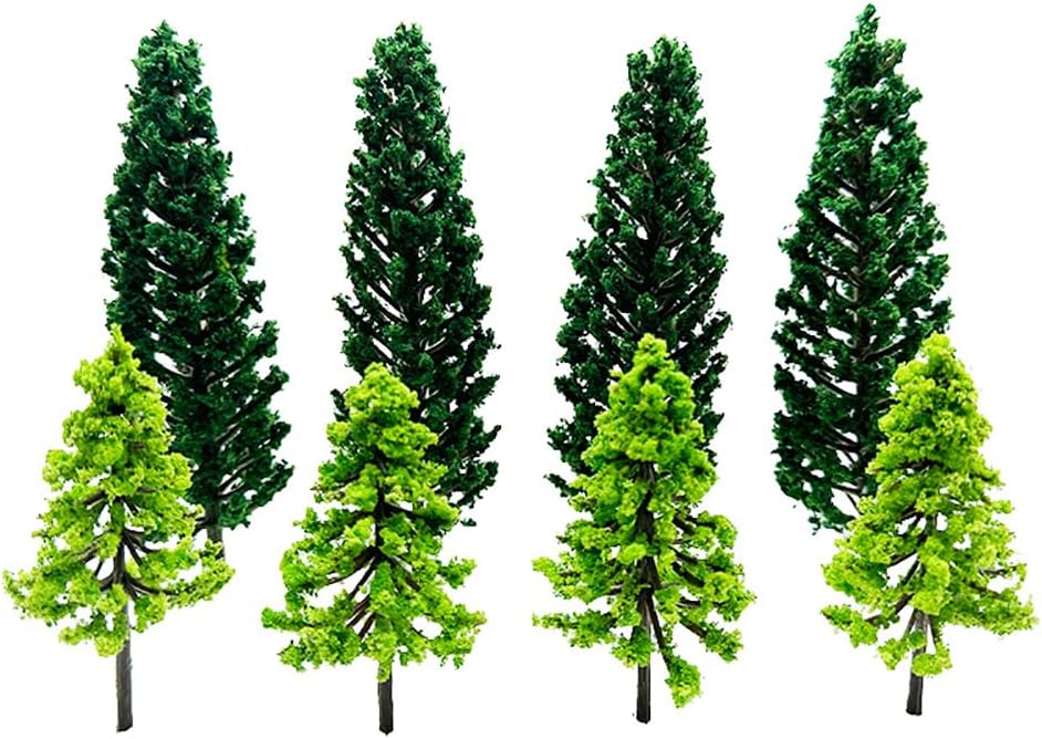 GSHLLO 18 Pcs Mixed Miniature Model Trees Small Green Architecture Trees Mini Fairy Garden Tree Fake Diorama Plants Artificial Train Scenery Tree Landscape Diorama Supplies - Image 3