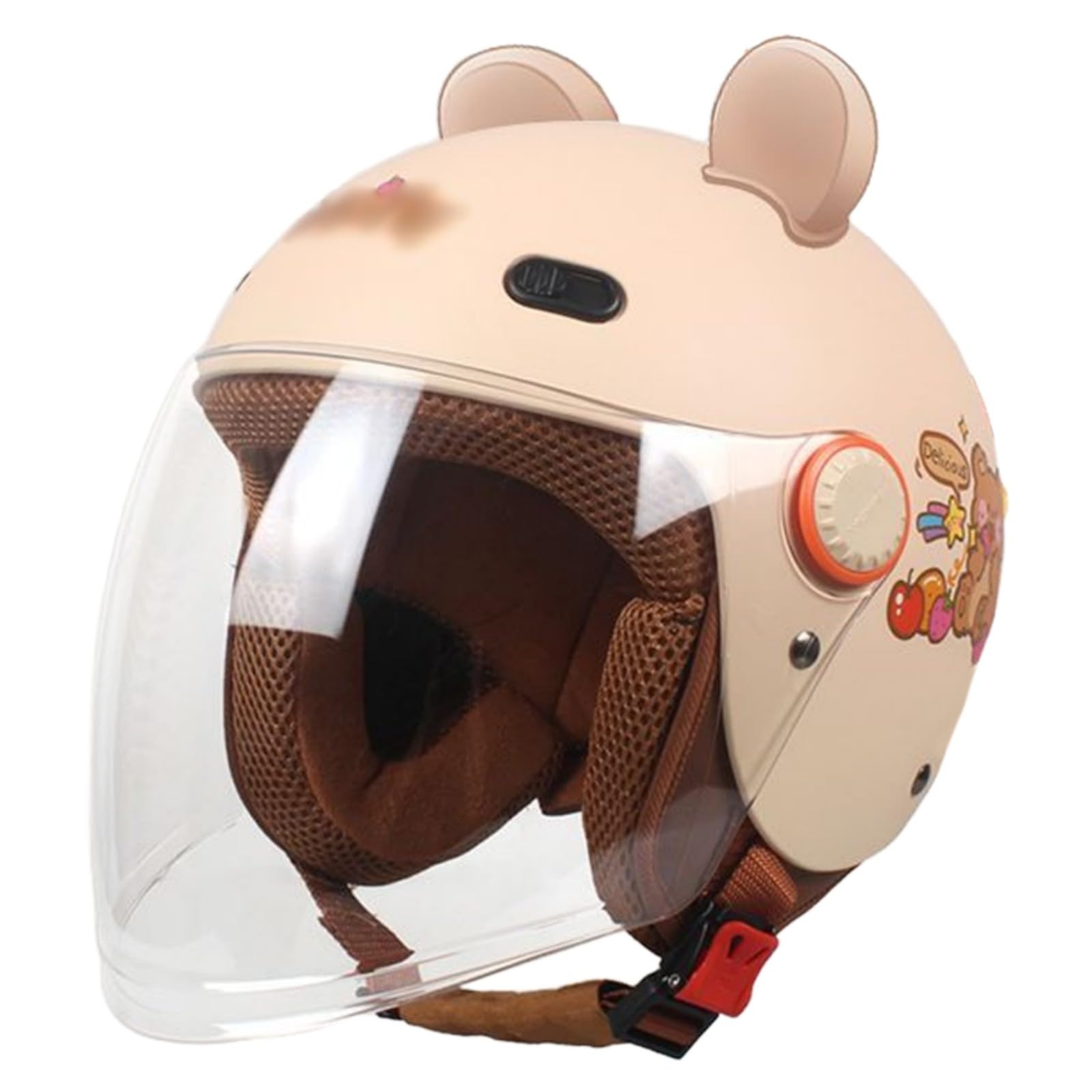 Casco Infantil Abierto para Motocicleta, para Niños Y Niñas 2 A 6 Años, Homologado ECE 22.06, Casco Infantil para Patinete con Visera Solar, Casco Jet Infantil para Motocicleta