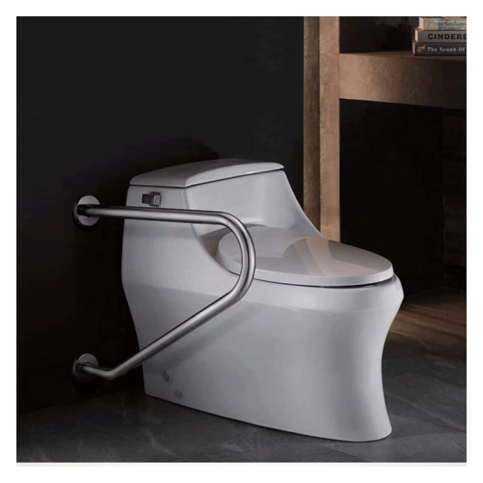 Baño para Agarraderas Pasamanos de seguridad de acero inoxidable con ventosa, reposabrazos antideslizante de acero inoxidable, soporte de pared for barra de agarre