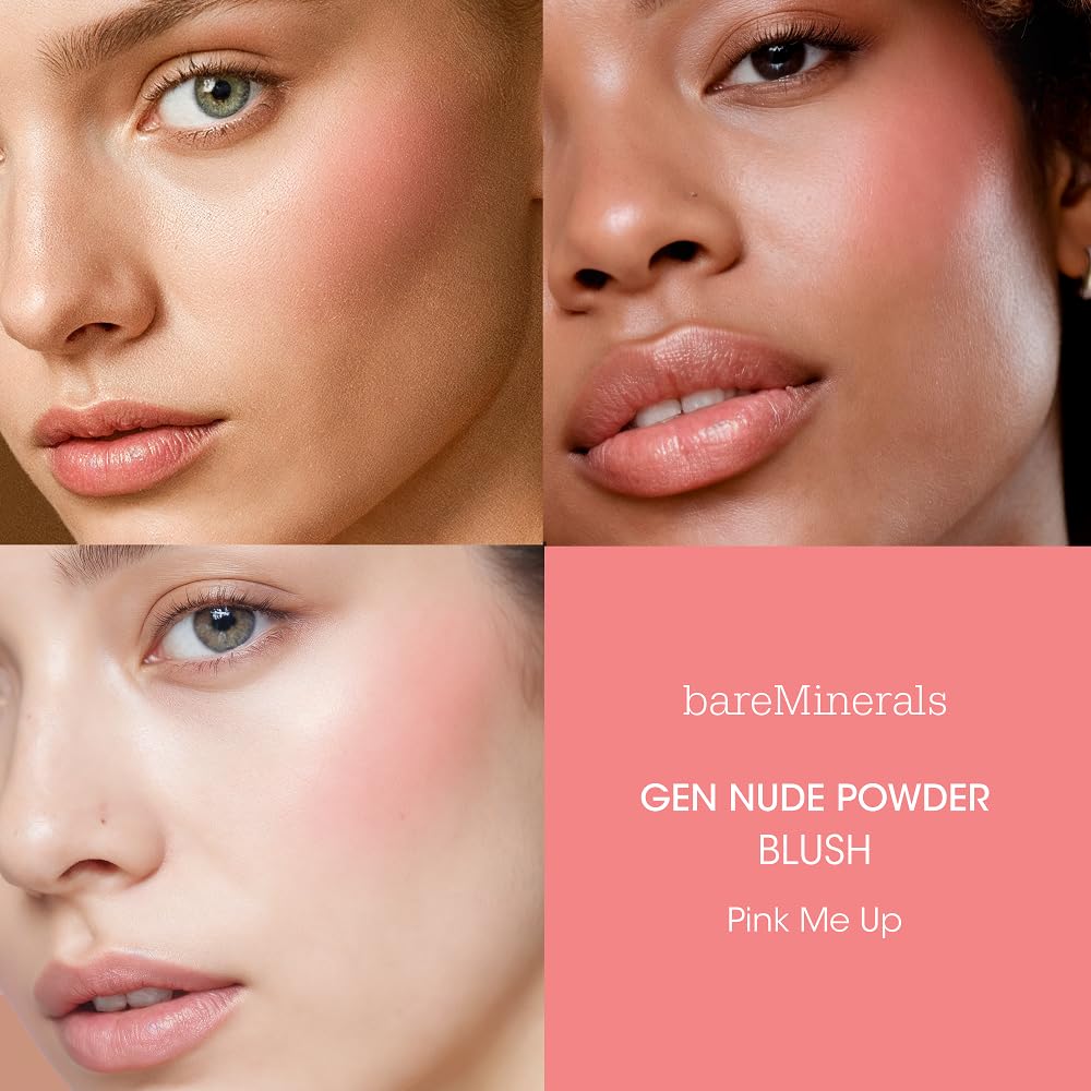 bareMinerals Gen Nude Powder Blush, Mineral-Based Pressed Powder Blush