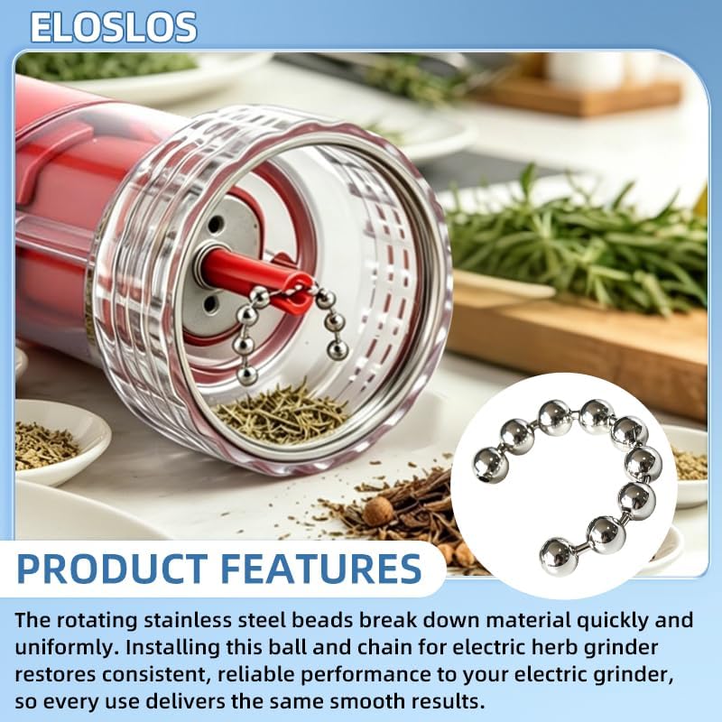 Stainless Steel Ball and Chain Replacement for Wakit Grinder RollBotz (4)