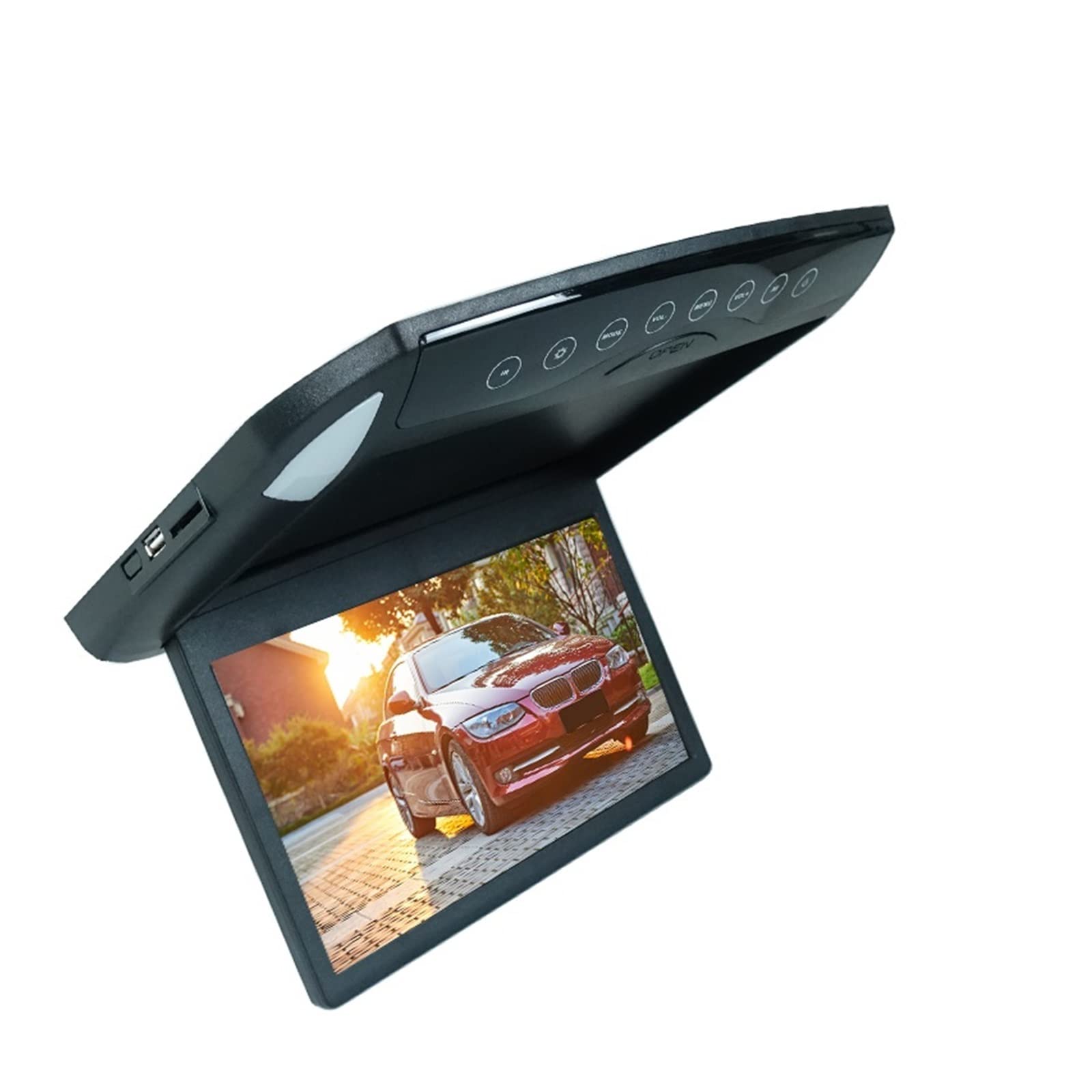 Odtwarzacz samochodowy montowany na zagłówku, Monitor do montażu na dachu samochodu Ultra-cienki 10,1-calowy uchwyt sufitowy Opuszczany ekran nad głową MP5 Odtwarzacz multimedialny IR/SD/USB(10.1 inch