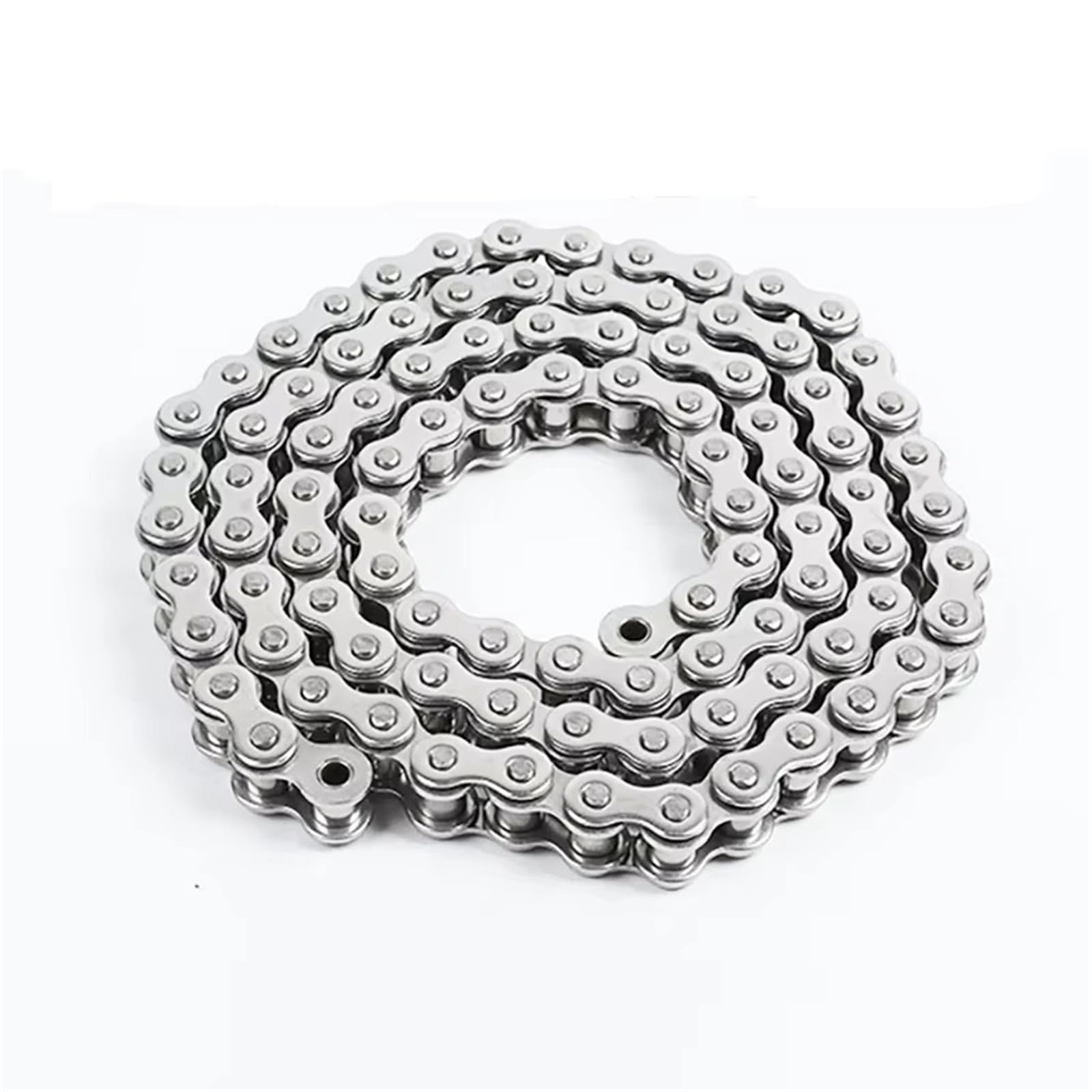 Rollenkette Aus Kohlenstoffstahl 1 Stücke 04C-1 Rollenkette/Kettenglieder Stecker Industrielle Übertragung Einreihige Kette for Kettenrad 0,5/1/1,5/5 Meter(Stainless Steel 5M)