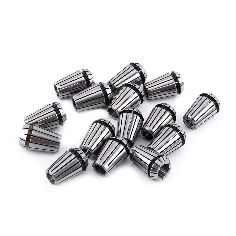 ER20 Collet Set, 15pcs Ressort Pince De Serrage Pour Outil De Tour De Fraisage De Gravure CNC 1-13mm