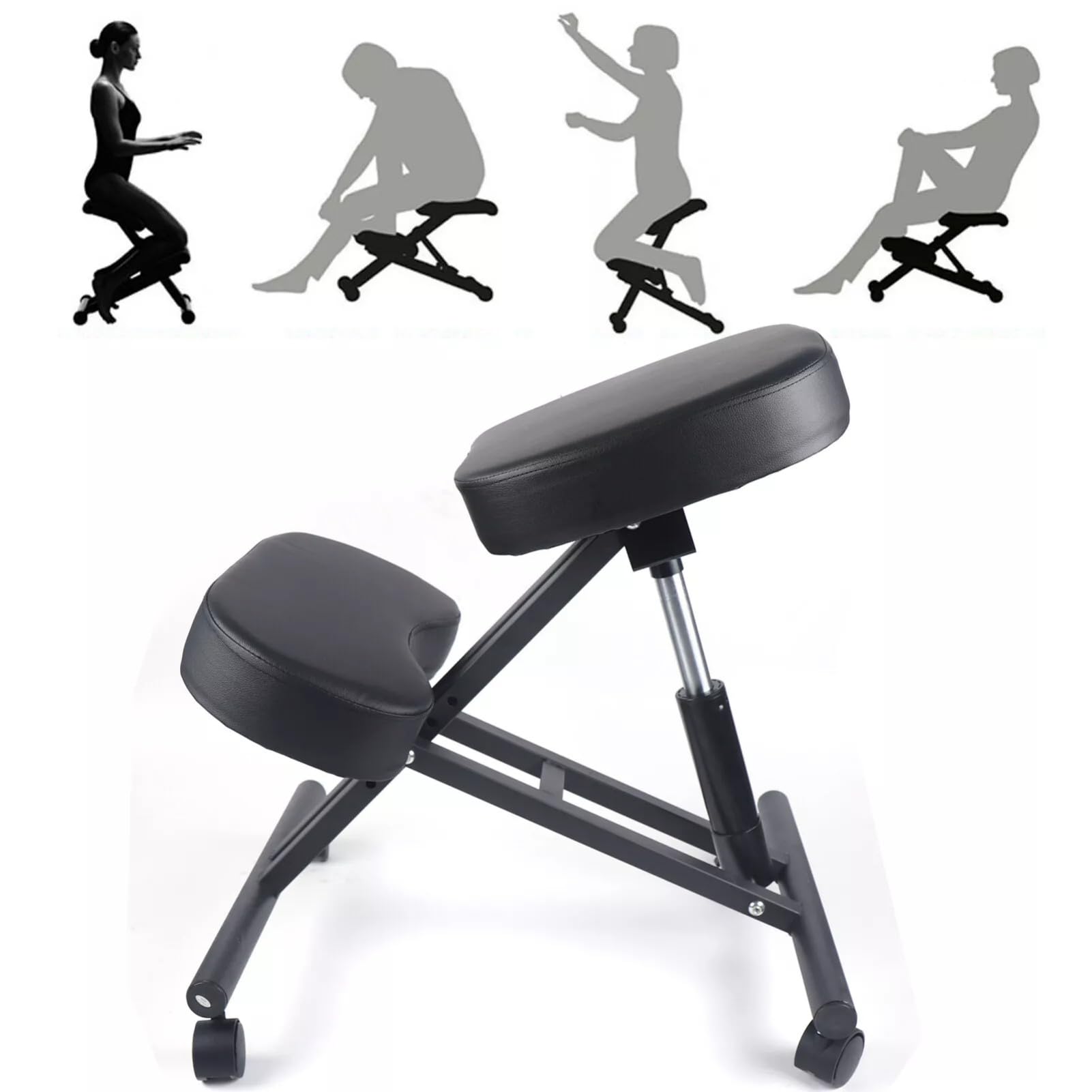 Silla ergonómica para la rodilla, ortopédica, para oficina, rodilla, silla de ordenador, silla de salud, taburete ergonómico, silla de rodilla, taburete ajustable, postura, silla de rodilla, bomba