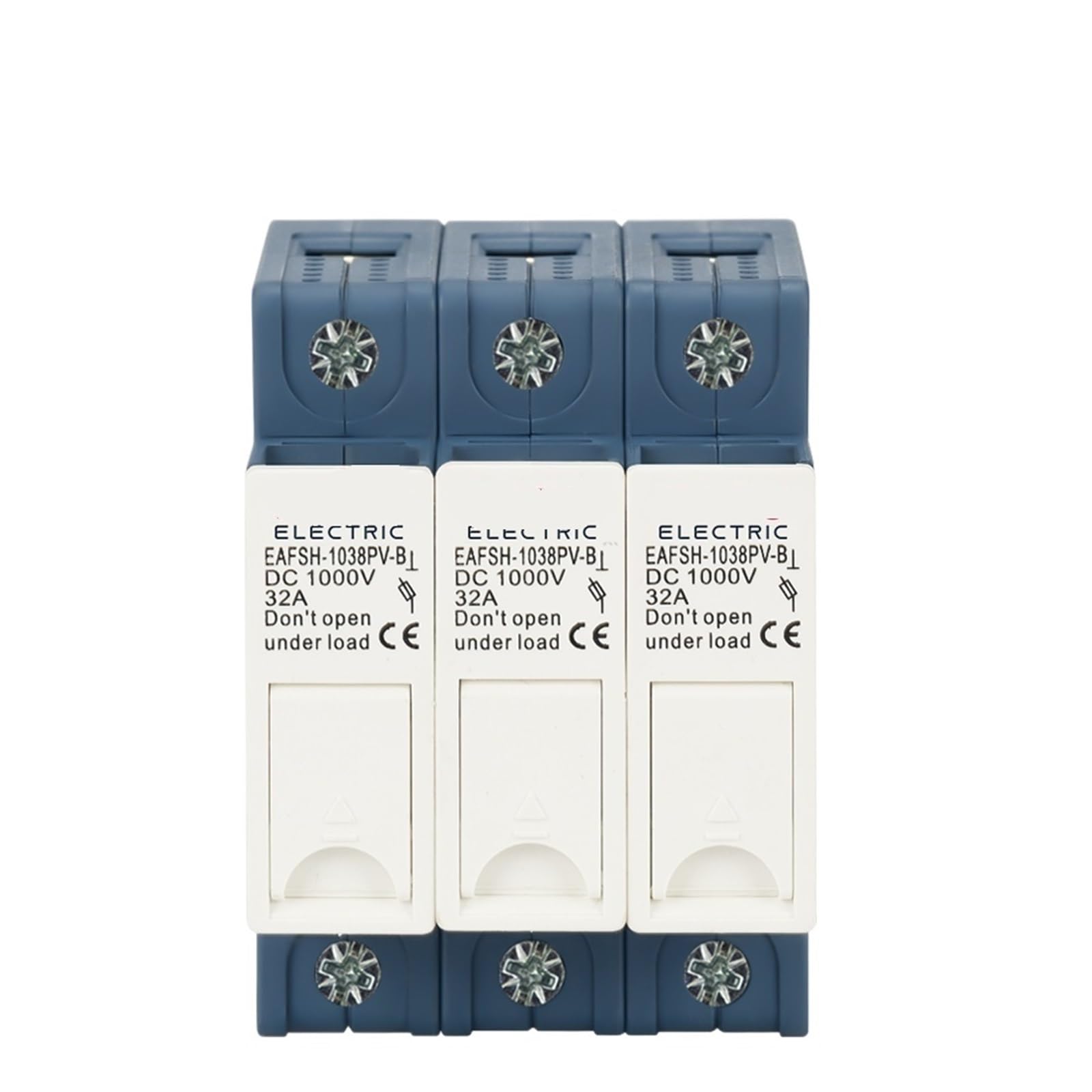 Hochspannungs-Solarsicherungshalter 1P, 2P, 3P und 4P, für Photovoltaik-Systeme mit 1000 V, gPV-Schutzschutz. (EAFSH-1038PV-B-3P)