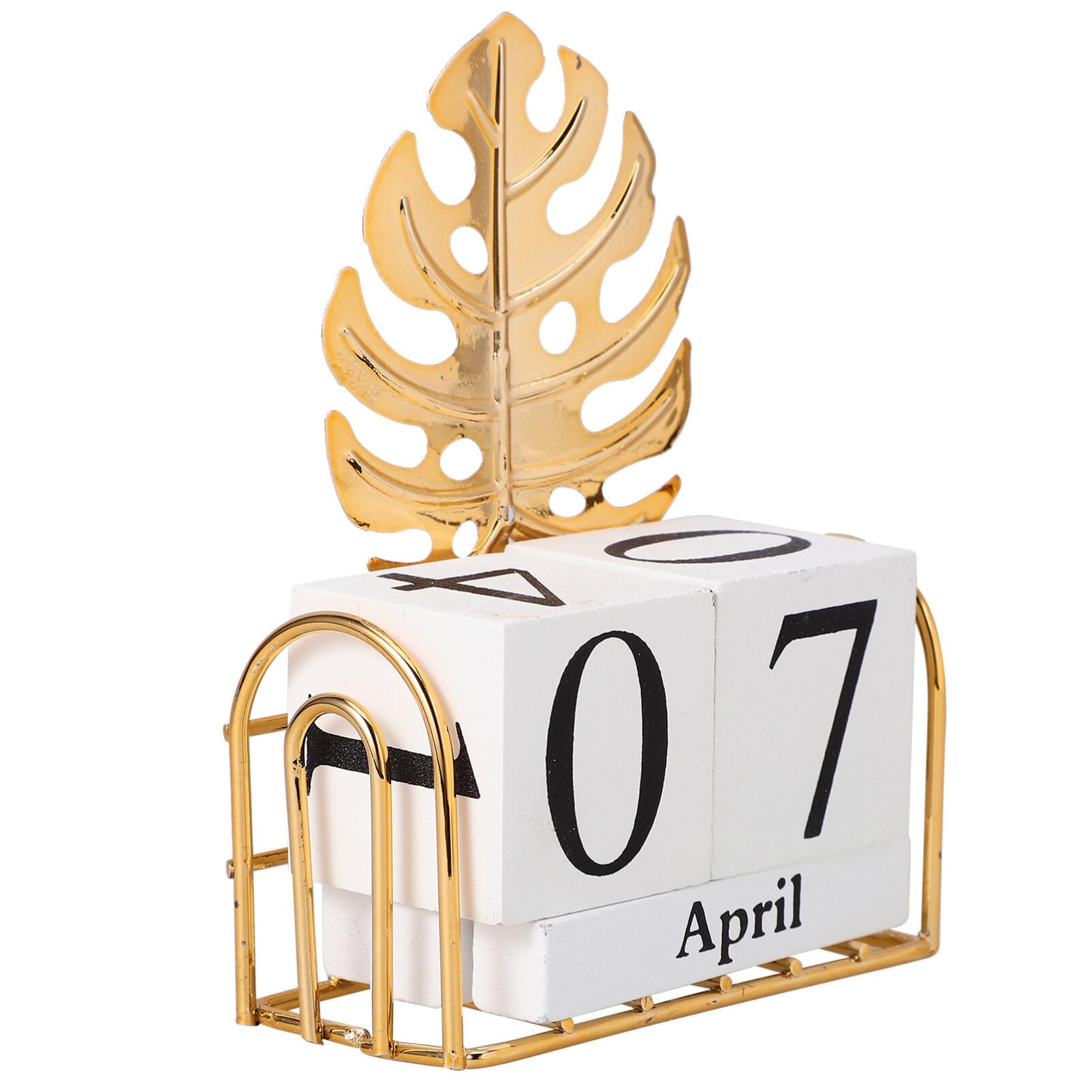 Yardwe Calendario da Tavolo in Legno Decorativo Elegante per Caffè Ristoranti Calendario Blocchi Riutilizzabile
