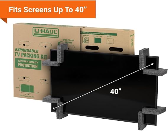 U-Haul Heavy-Duty Expandable TV Moving Box - Medium (Under 40)
