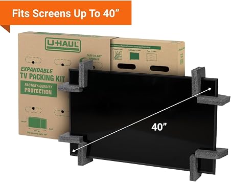 U-Haul Heavy-Duty Expandable TV Moving Box - Medium (Under 40)