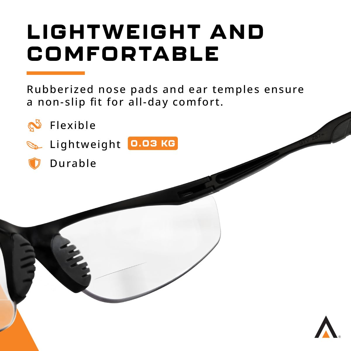ARMITAGE Safety Bifocal Glasses - Clear Vision -3 ARMITAGE Safety Bifocal Glasses - Clear Vision -3