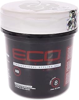 Ecoco Eco Style Gel - Protein - Firm Hold - Nourishes And Fortifies Hair - Ideal For Roller Sets And Wraps - Helps Strengthen And Protect Dry Or Naturally Coarse Hair - Anti-Itch And No Flaking - 8 Oz