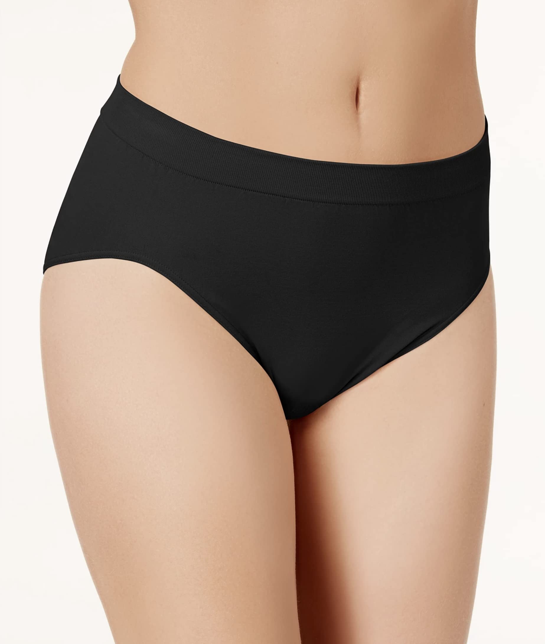 Lot de 6 culottes élastiques Briefs en microfibre et coton Midi pour femme en microfibre, Mixé., M