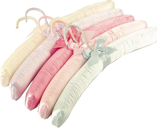 Miniatura 7 de Fazanwey Perchas acolchadas para ropa, perchas de satén, perchas acolchadas para mujer, suéteres (5 unidades)
