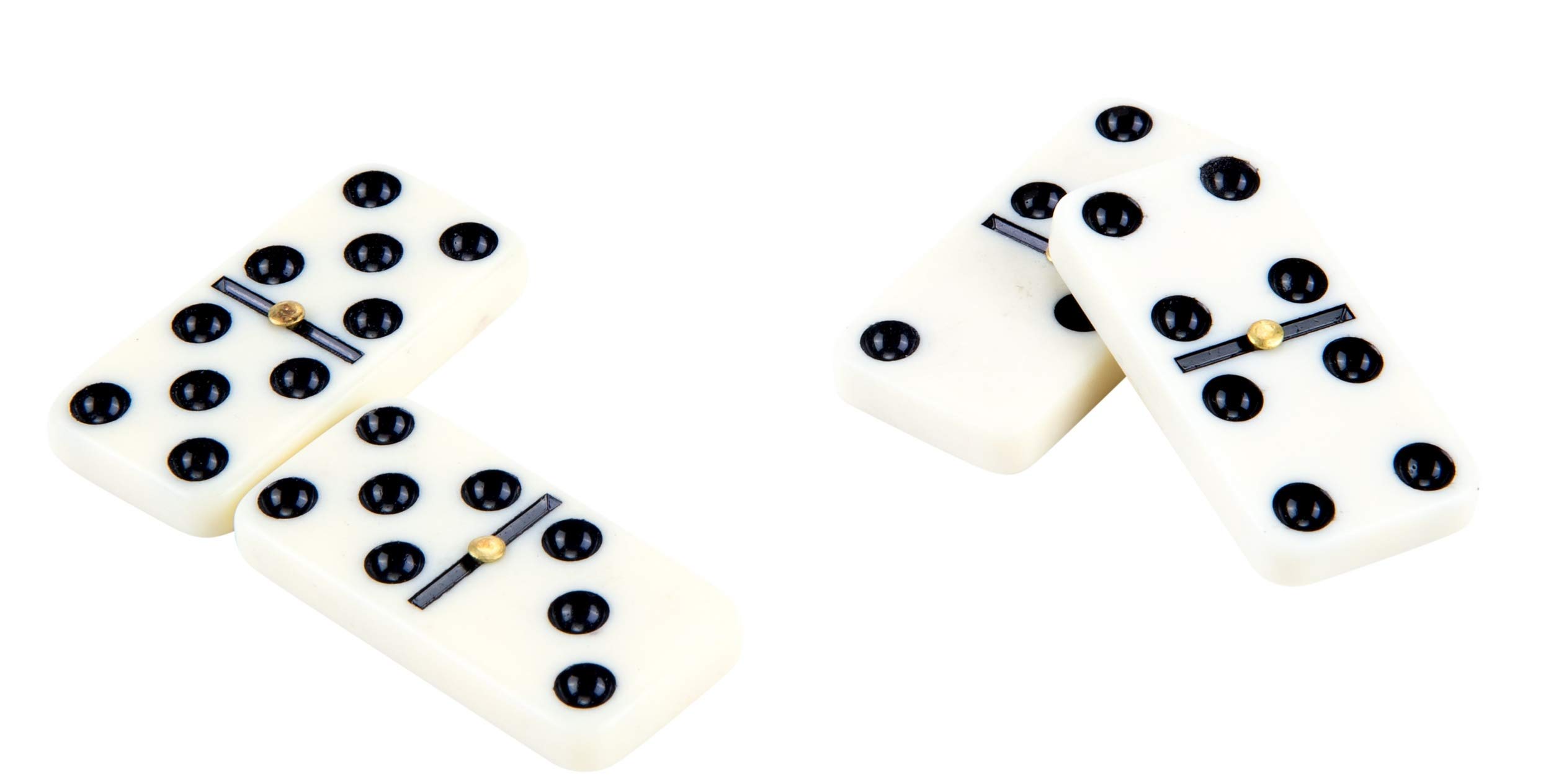 Engelhart - 250105 - Petite Boîte de Jeu de Dominos Classiques Double 6-28 Pièces - Couvercle Coulissant - Bois - 2 à 4 Joueurs