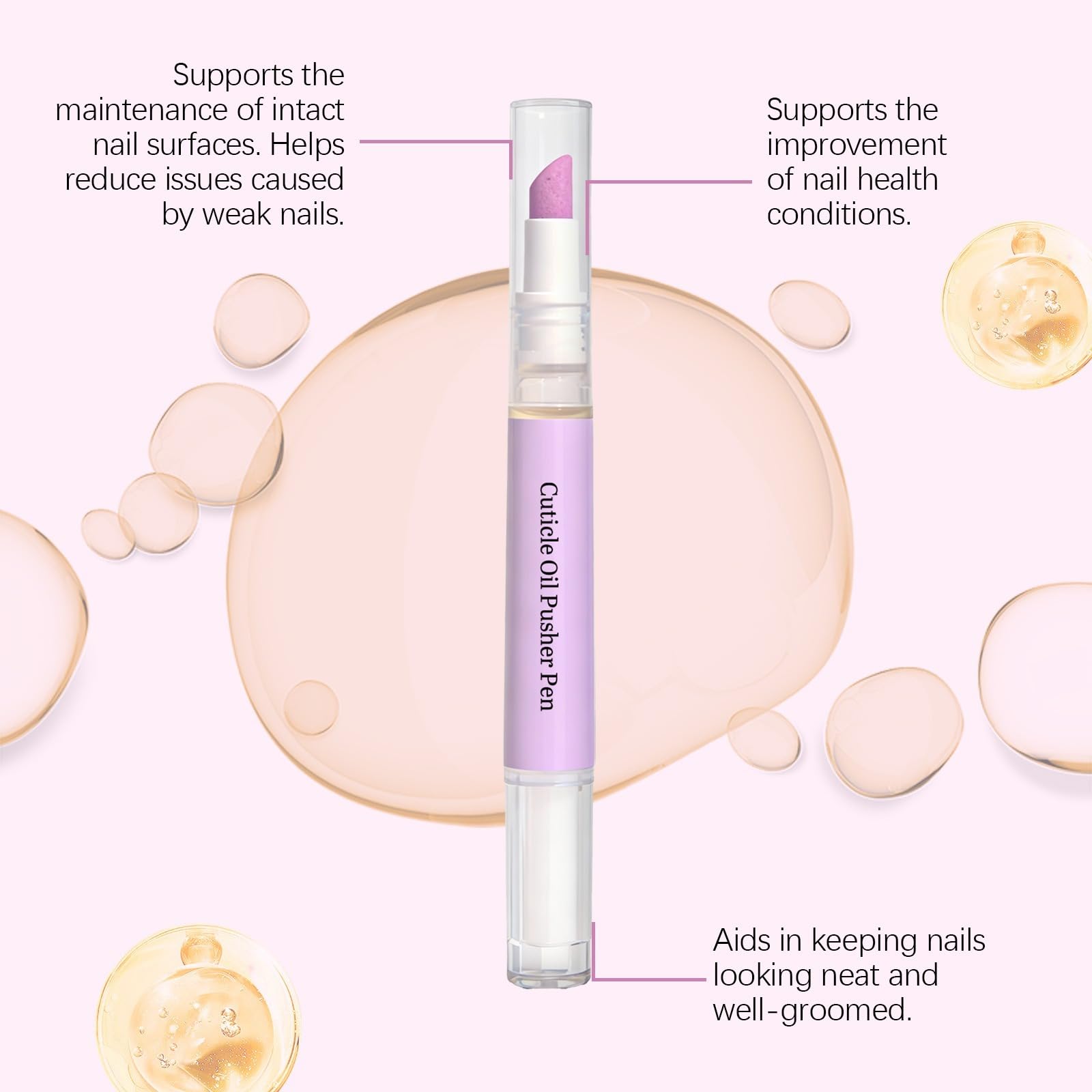 2 en 1,Bolígrafo De Para Cutículas,Para Mujeres Y Niñas, Reparación De Dañadas, Quitacutículas líquido, lápiz de aceite para cutículas, cuidado para reparar
