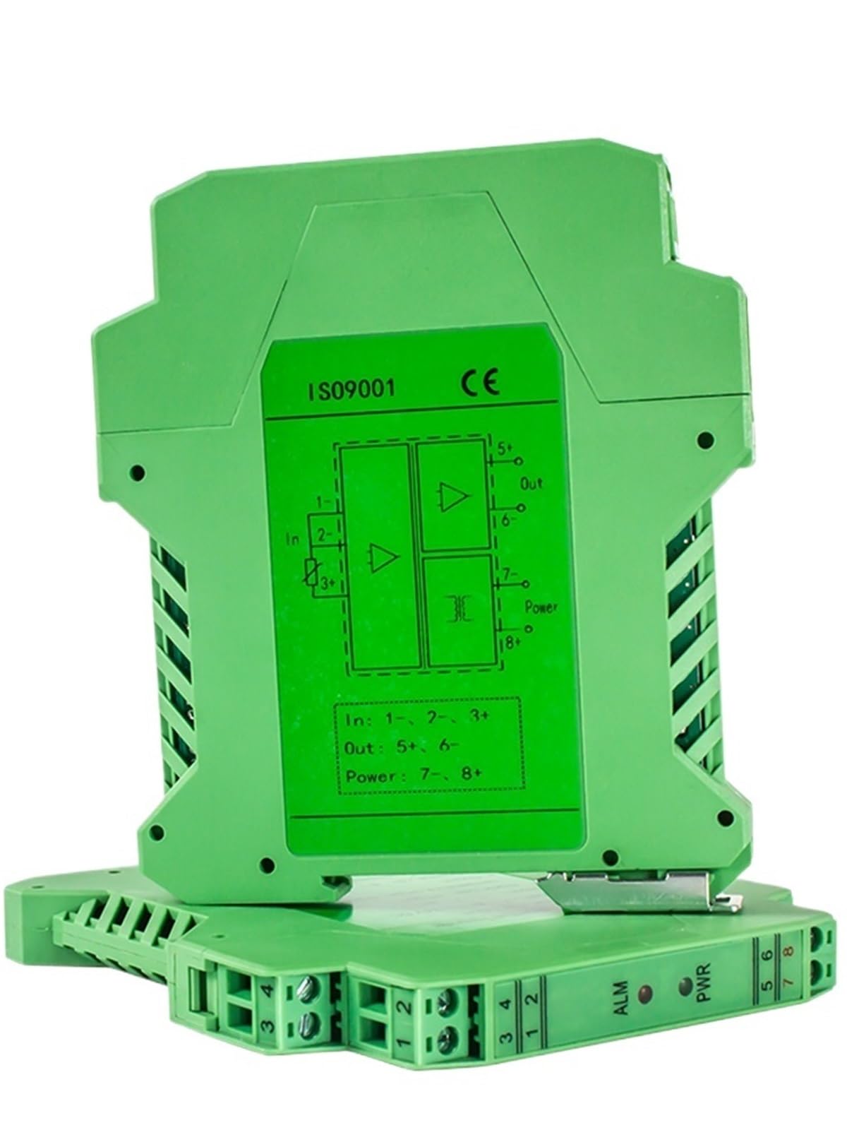 Convertitore di segnale di temperatura PT100 da 35 mm su guida DIN, sensore da 0-500℃ a 4-20 mA, trasmettitore di temperatura RTD PT100 RS485 da 0-10 V a 0-5 V(PT1000 0-100C 220V)