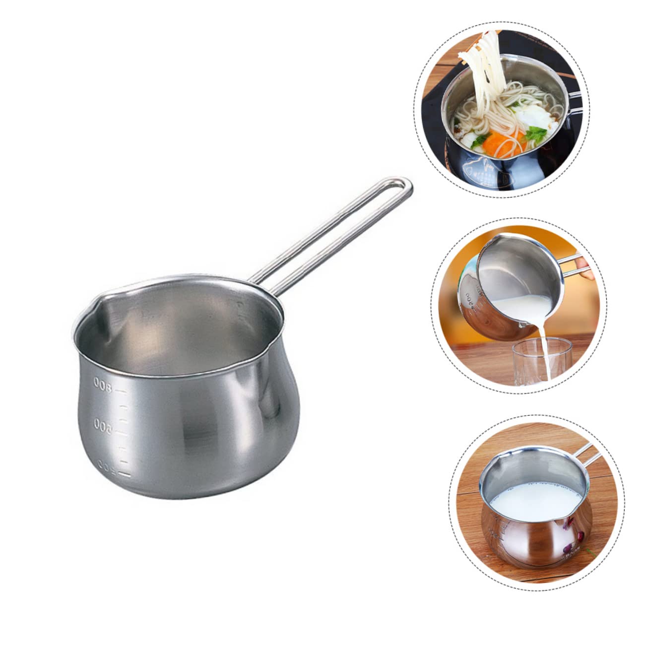 HOLIDYOYO 1pc Stainless Steel Double Boiler Melting Pot for Butter Cheese for Chocolate Candy Making Portable and Kitchen Tool