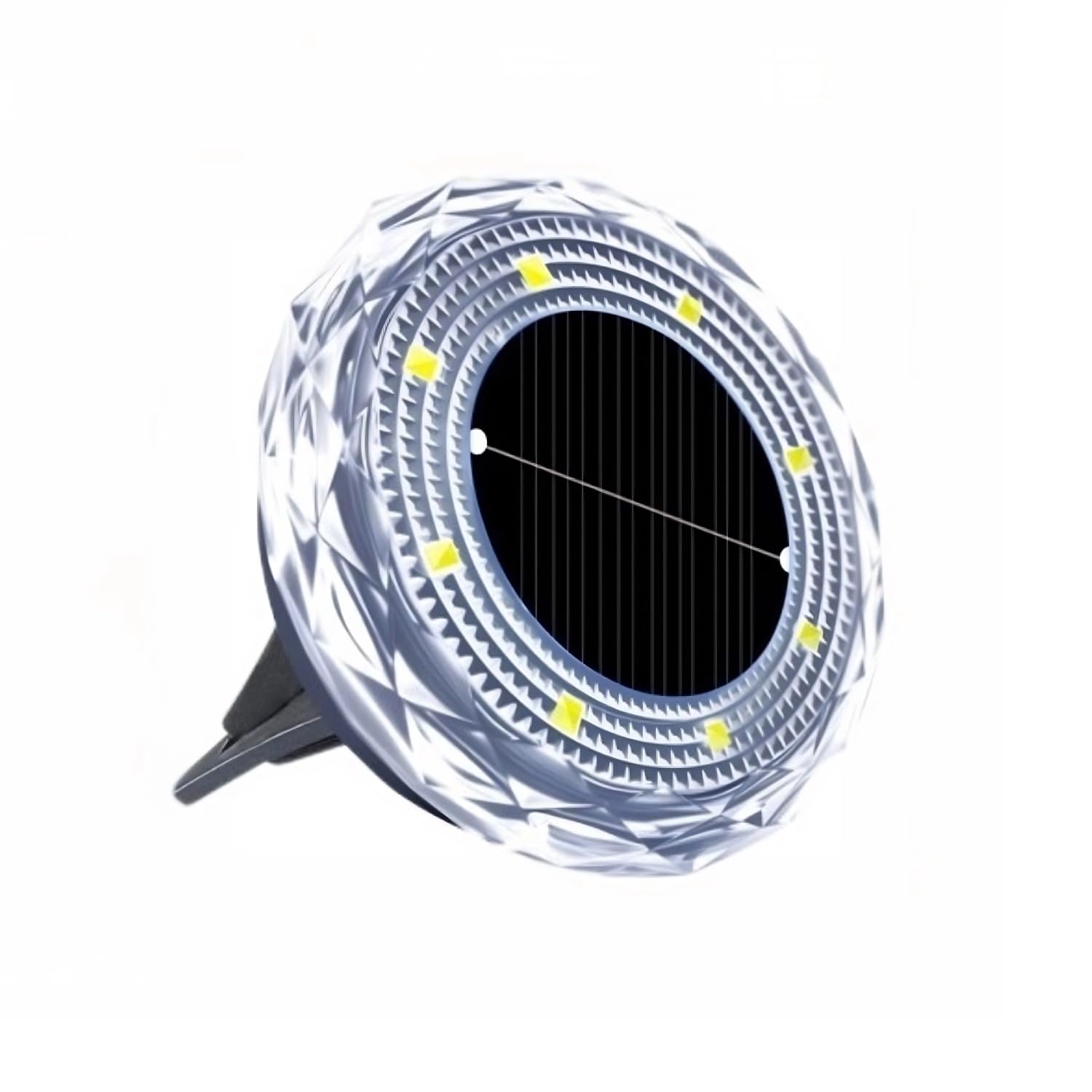Memsjiuwen White Light Waterproof Ip65 Solar Garden Outdoor Light, 8 Leds, Waterproof Outdoor Solar Spotlight For Paths, Paths, Lawns, Patios, Yards, Swimming Pools (, 1 Sets)