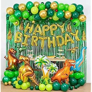 Kit d’arche de guirlande de ballons, kit d’arche de guirlande de ballons de dinosaure, ballons de fête à thème de la…