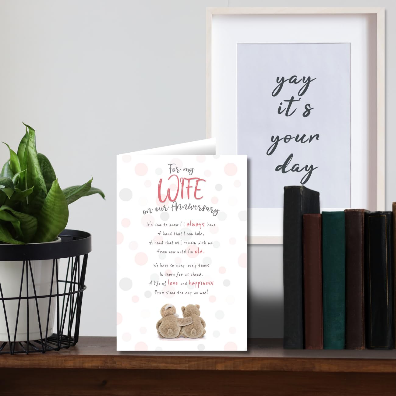Biglietto di auguri per la moglie, con frasi in inglese, motivo Lilli e il Vagabondo Moglie Signora & Il Vagabondo