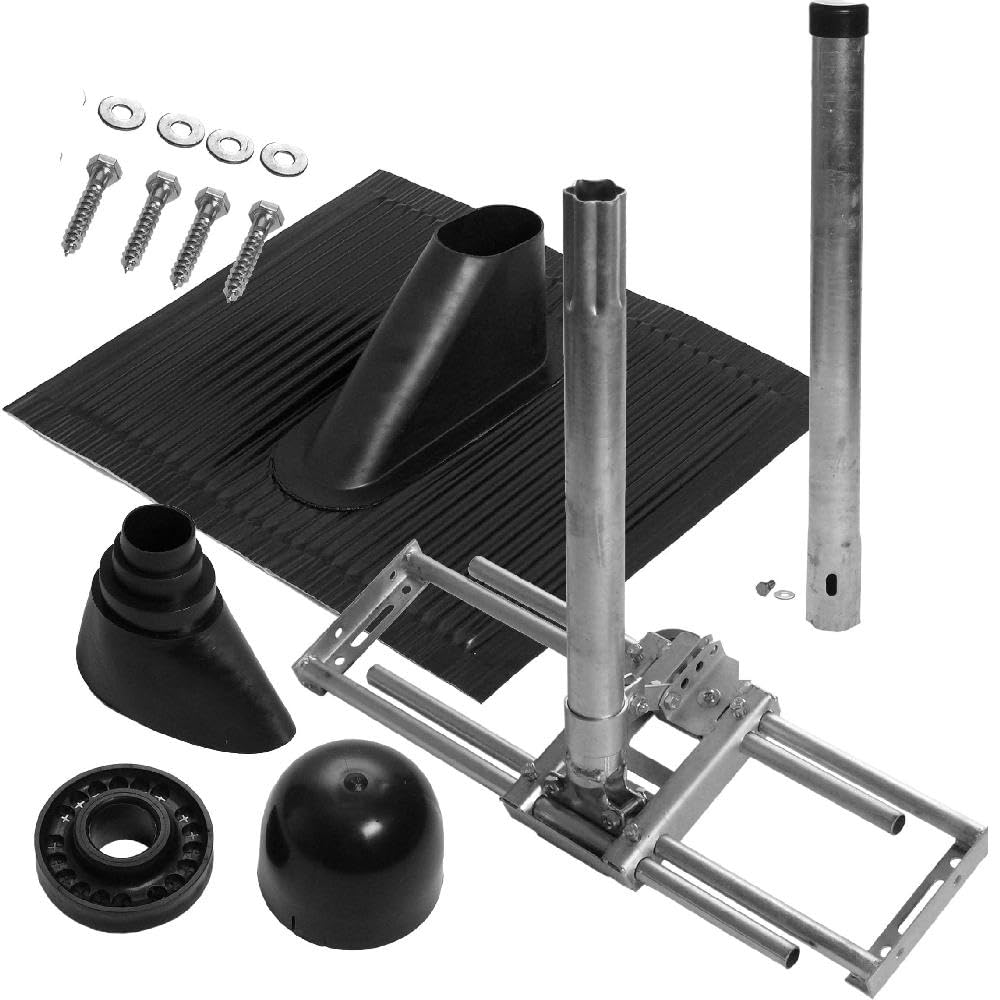 A.S. SAT – 59130 puntone Set di montaggio per antenna (100 cm) Nero