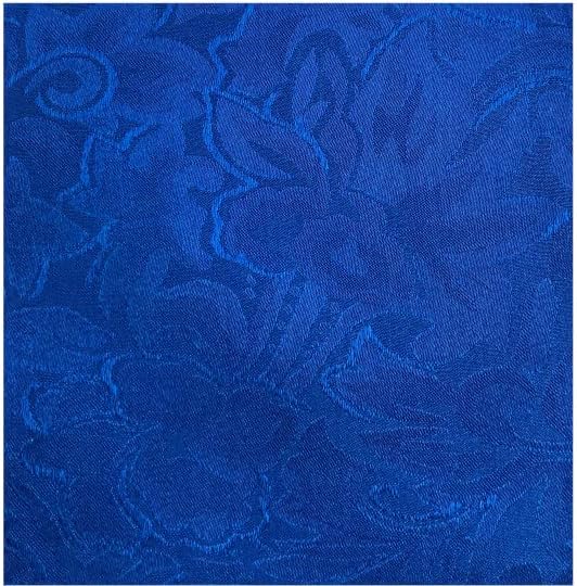 Yellowstone Wild Rag Bandana Scarf 100% Silk 35" Jacquard Royal Blue