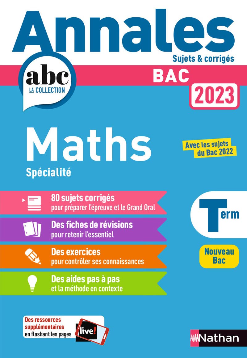 Annales BAC 2023 Maths Terminale - Corrigé: Sujets & corrigés