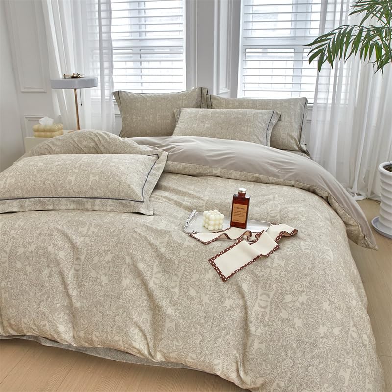 Housse de couette floral 280x240cm en microfibre douce et durable - 5