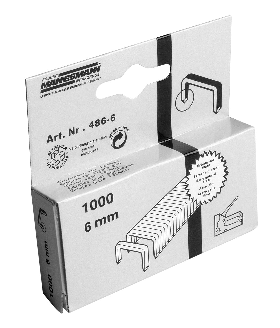 Grapa HC816-c 12.70 mm 1/2 caja con 1000 pzas. - Du Papier México
