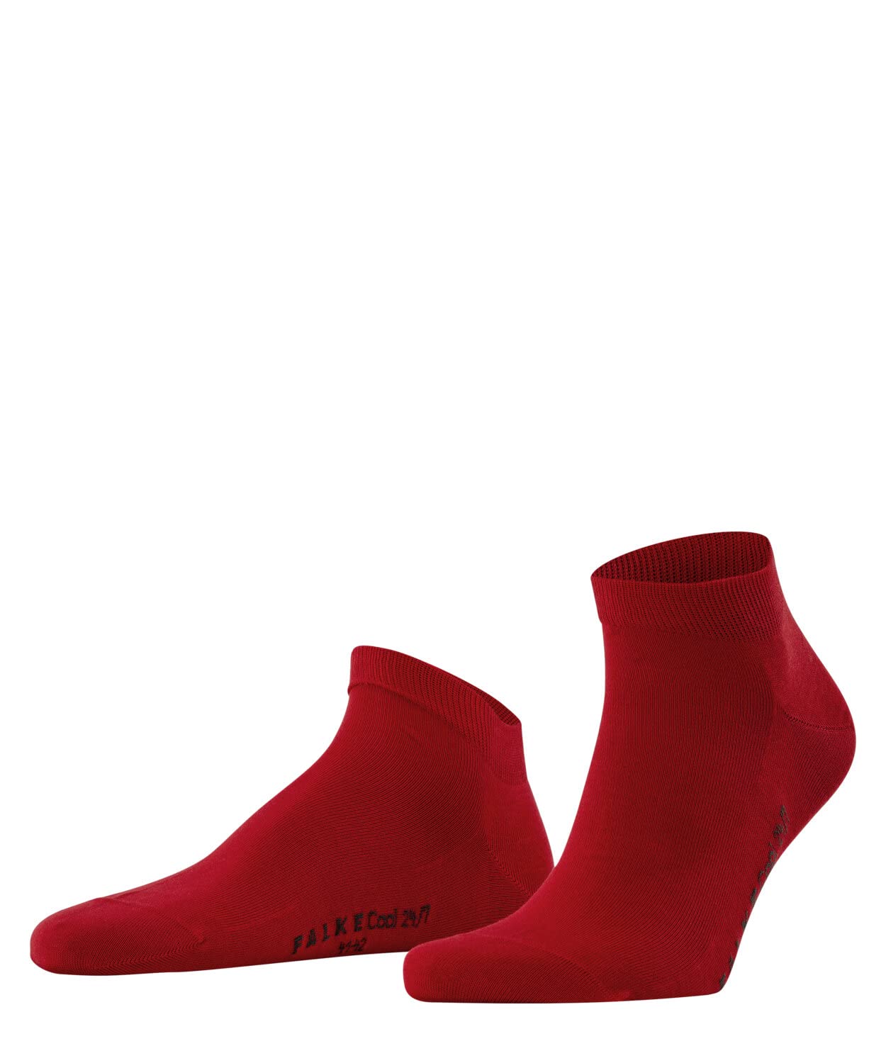 FALKE Men's Cool 24/7 M Sn Cotton Low-Cut Plain 1 Pair Trainer Socks, Red Scarlet 8228, 8.5-9.5