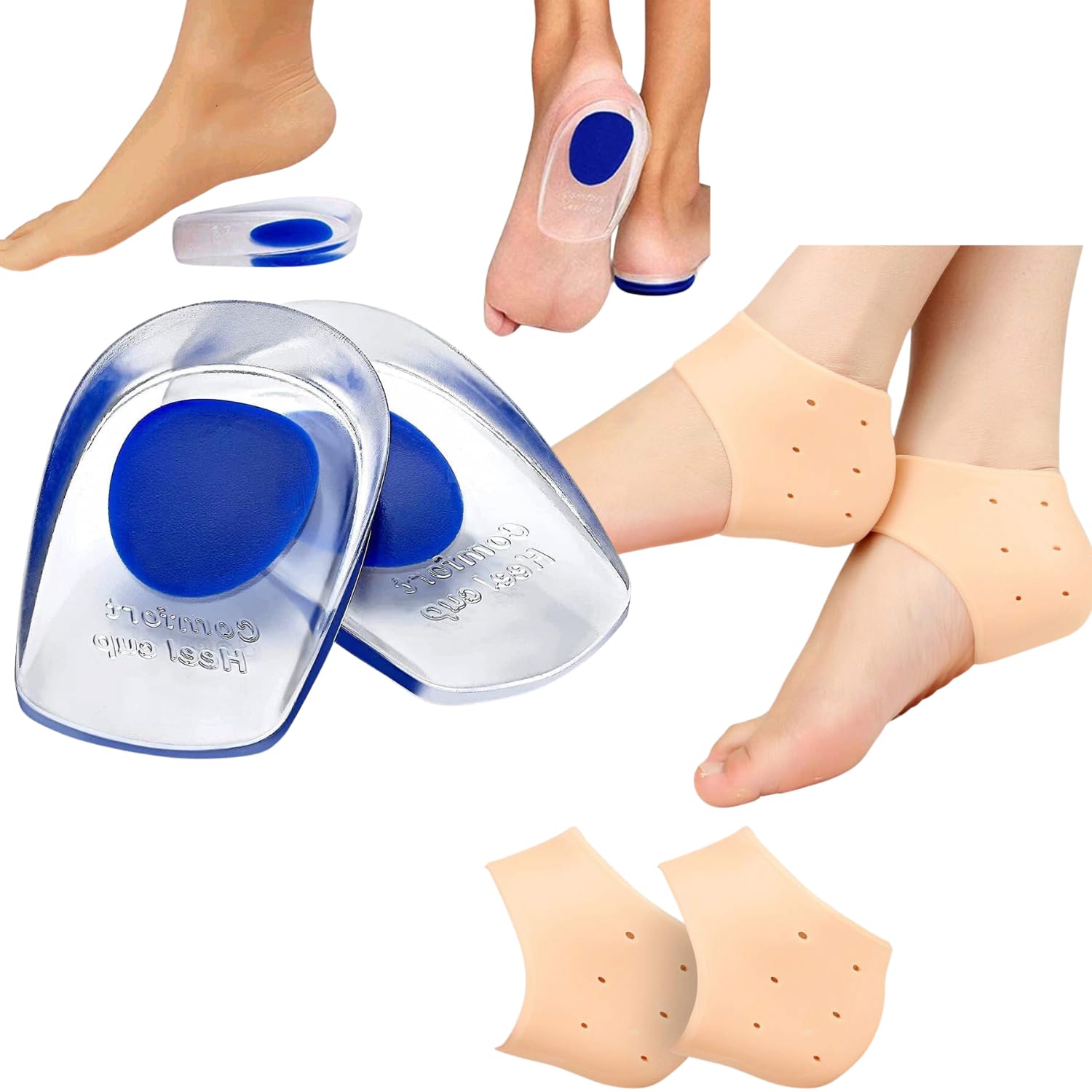 SPEFEZ Dual Gel Insoles For Men Insole Women For Loose Shoes or Replacing Existing Insoles Arch Support For Flat Feet Silicone Insole for Shoes With Silicone Gel Heel Pad Socks Combo (B0CK4P1RL5) Amazon Price History, Amazon Price Tracker
