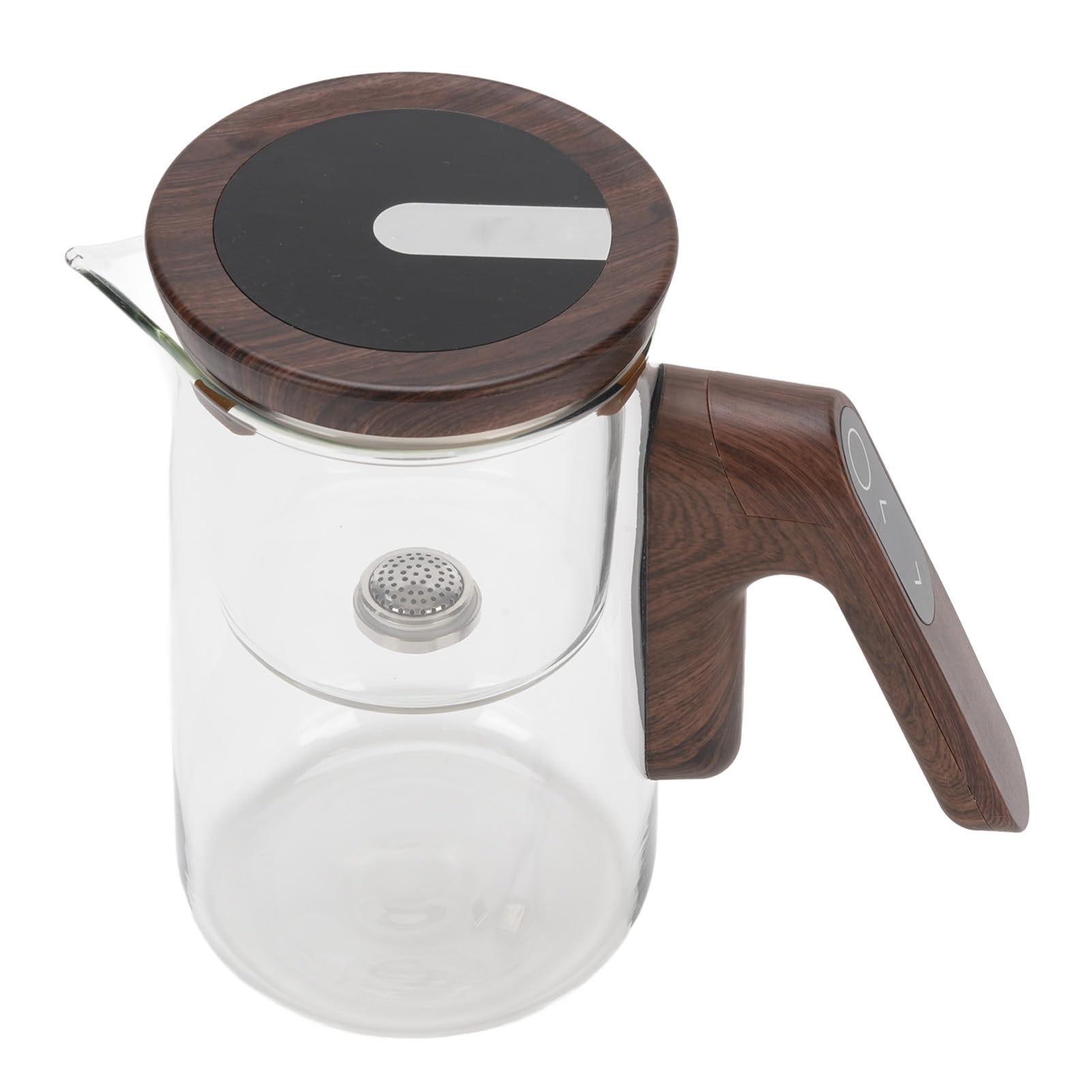 Yinhing Glas-Teekanne, 800 Ml, Magnetische Trennung, Teekanne mit Integriertem Sieb und Timer für Losen Tee und Kräutertees, Elegantes Design für Teeliebhaber