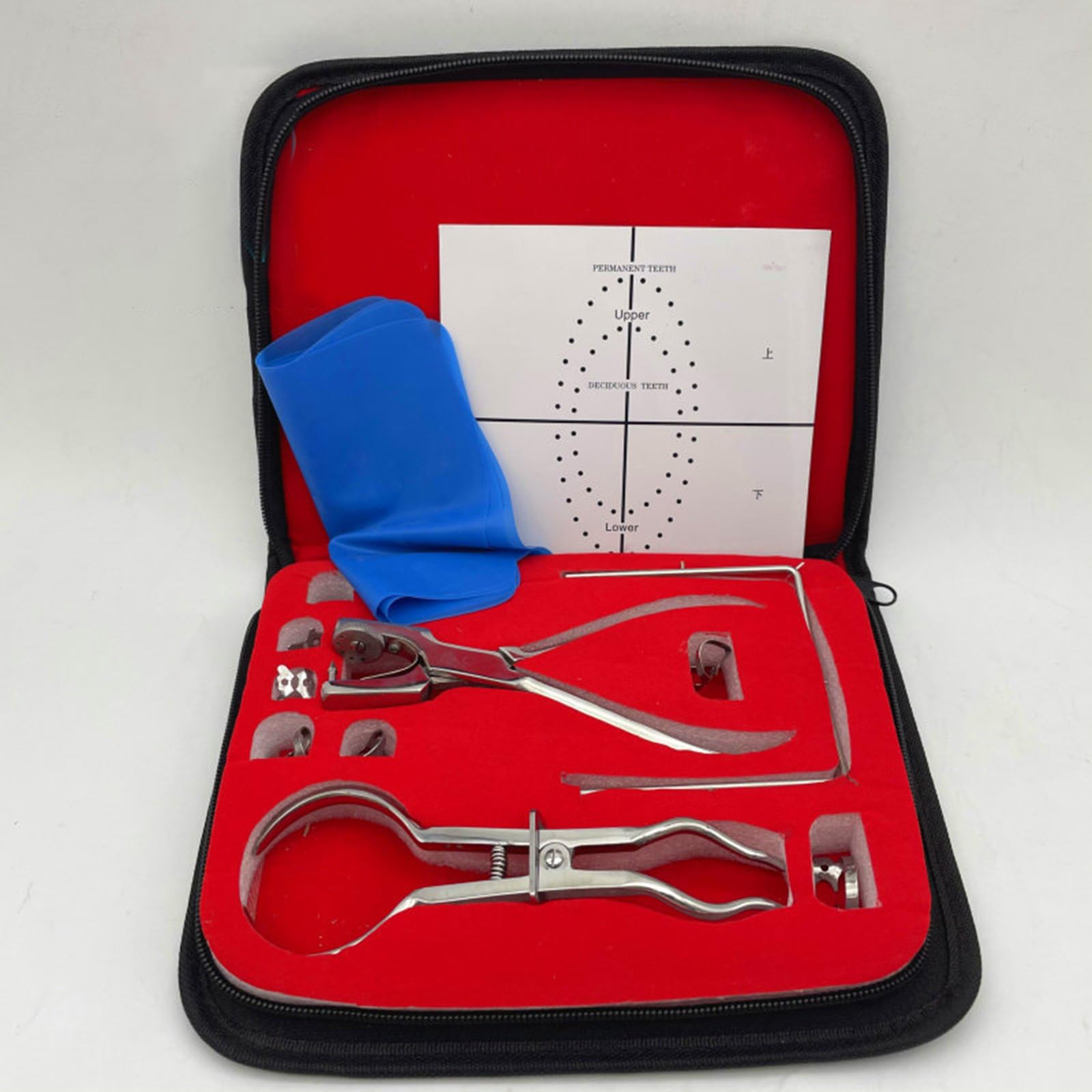 Kit di Diga Dentale Pinza Perforatrice per Diga Dentale Strumento per Barriera Dentale,A