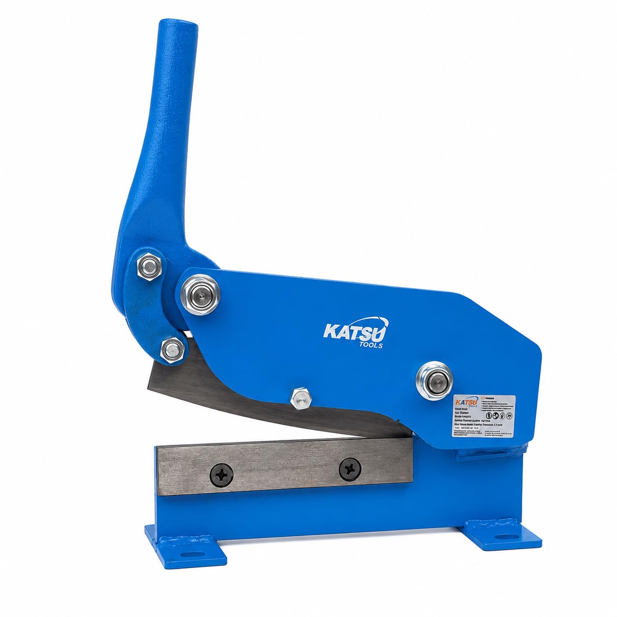 KATSU 200 mm Manuelle Platte Flache Metall Stahlblechschere Scheren, Heavy Duty präzises Schneiden, Metallschere Metall-Cutter Stangenplatte Scher schneidet Blech Rebar Runde Lager
