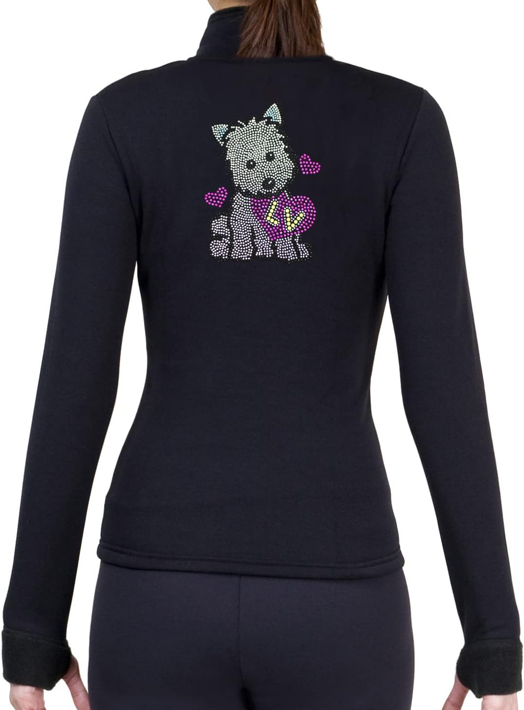 NY2 SPORTSWEAR Figure Skating Polartec Polar Fleece Jacket with Rhinestones JR286 - Adult Sizes