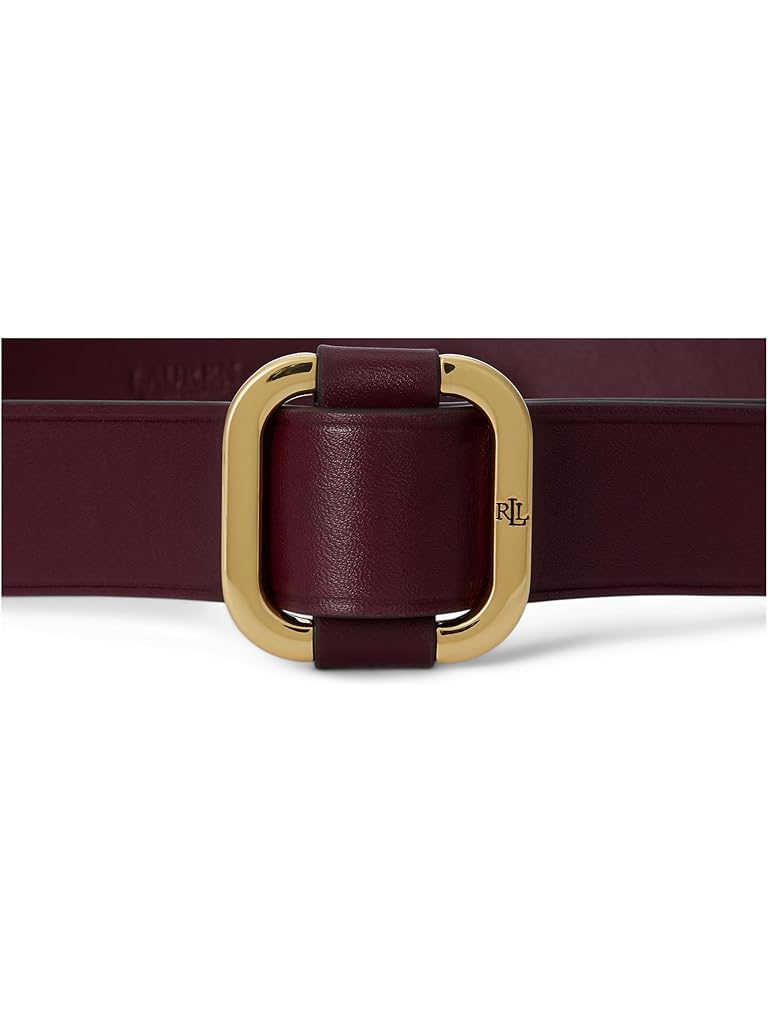 Burgundy Lauren Ralph Lauren Slide-Buckle Leather Belt