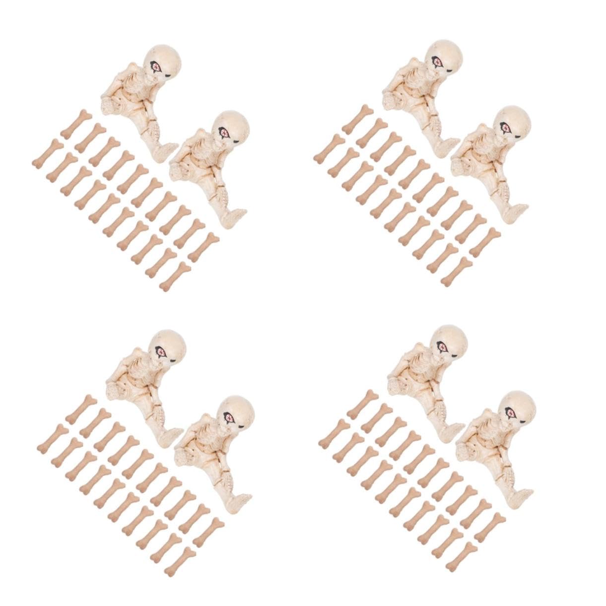 Figurines mini squelette Halloween PRETYZOOM 88 pièces pour maison de poupée