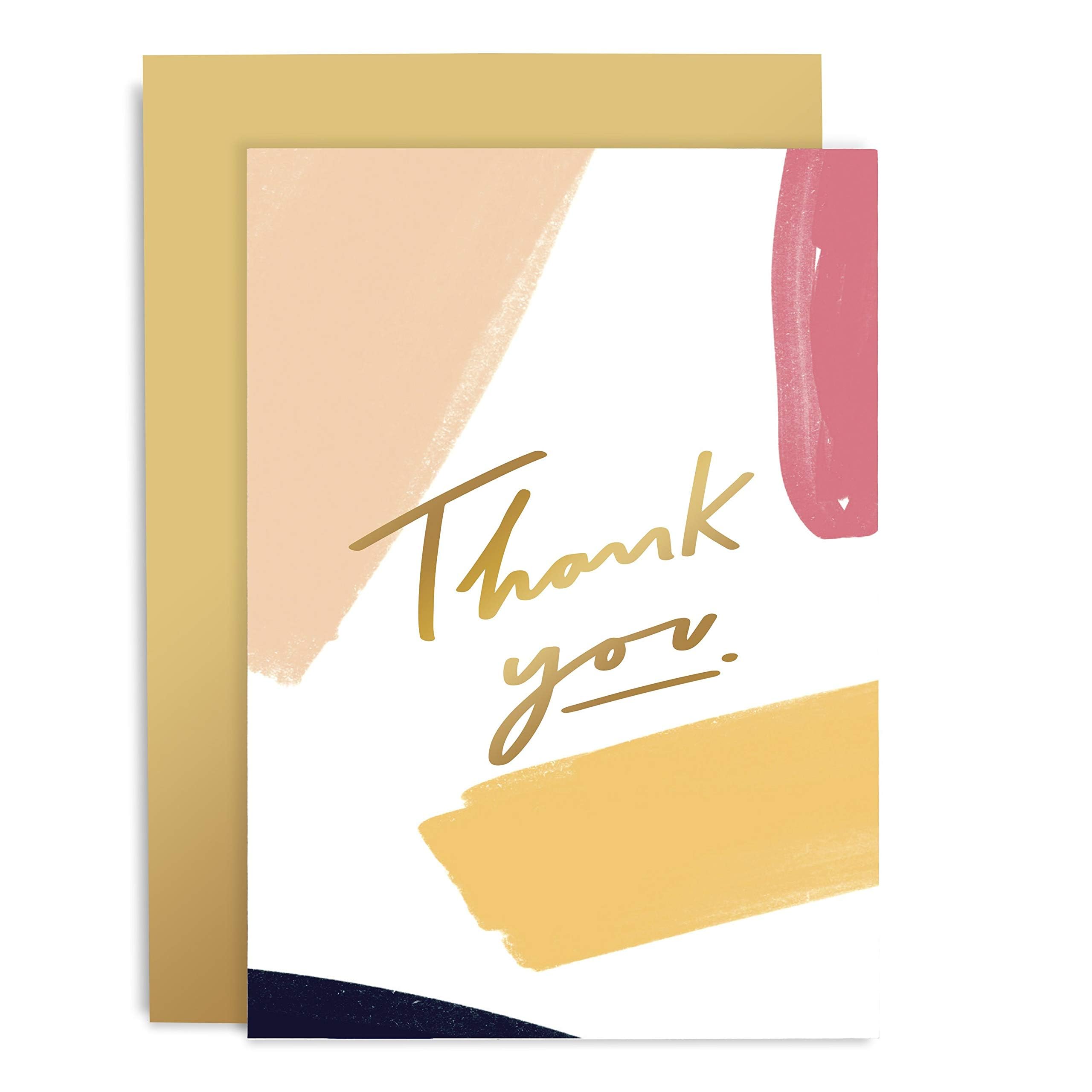 Old English Co. Thank You Card-Brushworks, A6 | Perfect for Wedding, Sympathy, Presents, Christmas, Christening or Teachers | Suitable for Men & Women