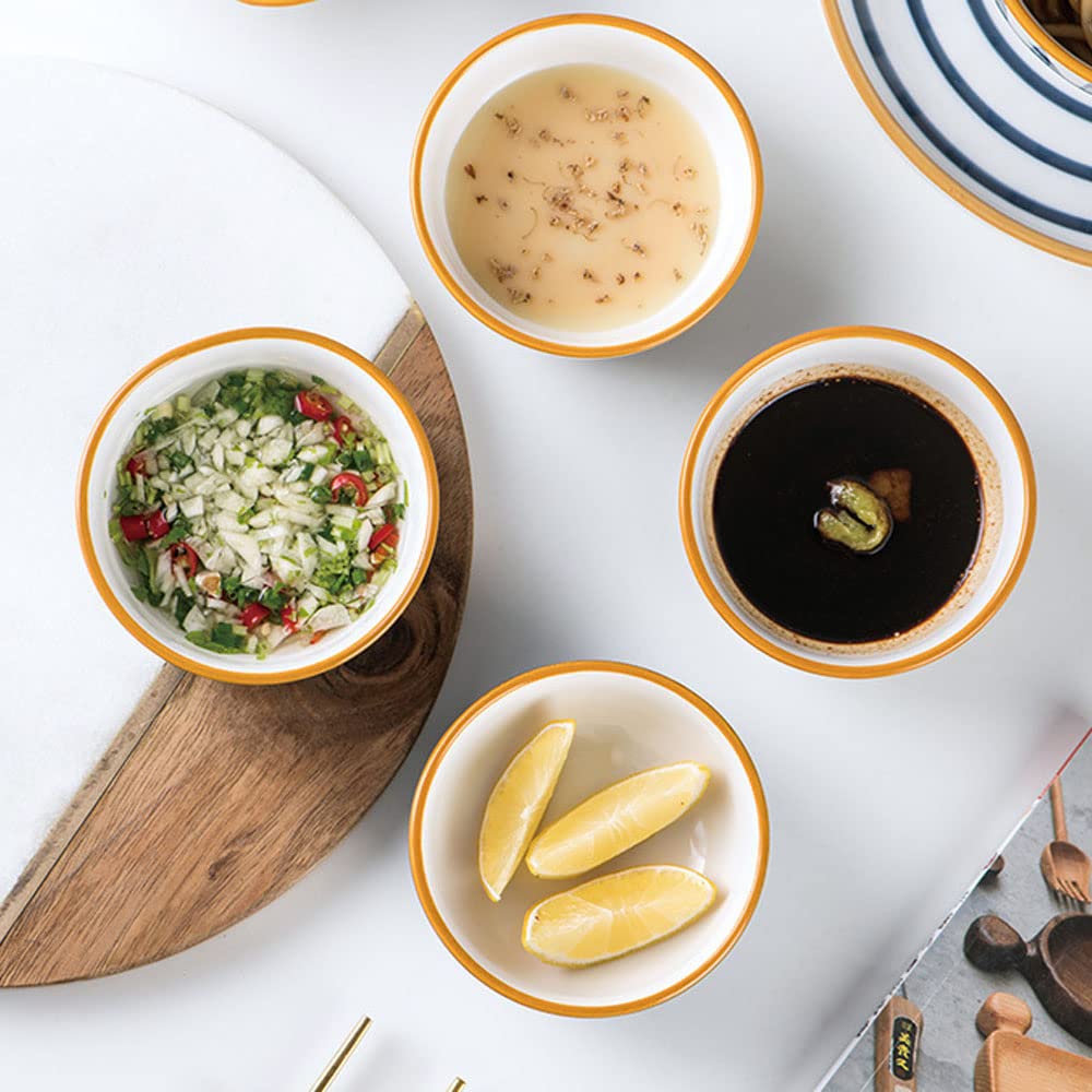 Set 6 Ciotoline Ceramica Per Salse - 90ml Bianche Per Sushi, Dessert E Snack - Foto 7