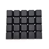 OEM Profile Blank Black Keycaps PBT Material 1U R4 Keycap for MX switches Mechanical Keyboard (Black, 20pcs)