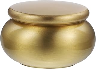 Kichvoe Small Canister s Small Incense Powders Container Memorial Tea Holder Tea Leaves Organizer Tea Canister Mini Canister Sealed Storage Jar Copper Pet Commemorate Copper Container