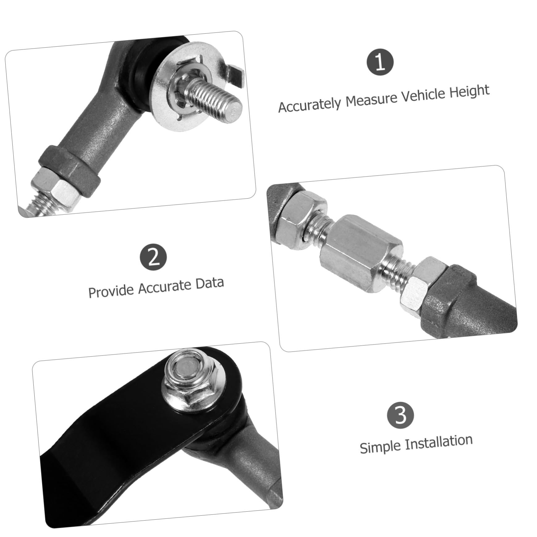 Gatuida Sensor De Nivel De Altura De Conducción De 3 Piezas De Material De Hierro Para Una Medición Precisa De La Altura Del Vehículo.