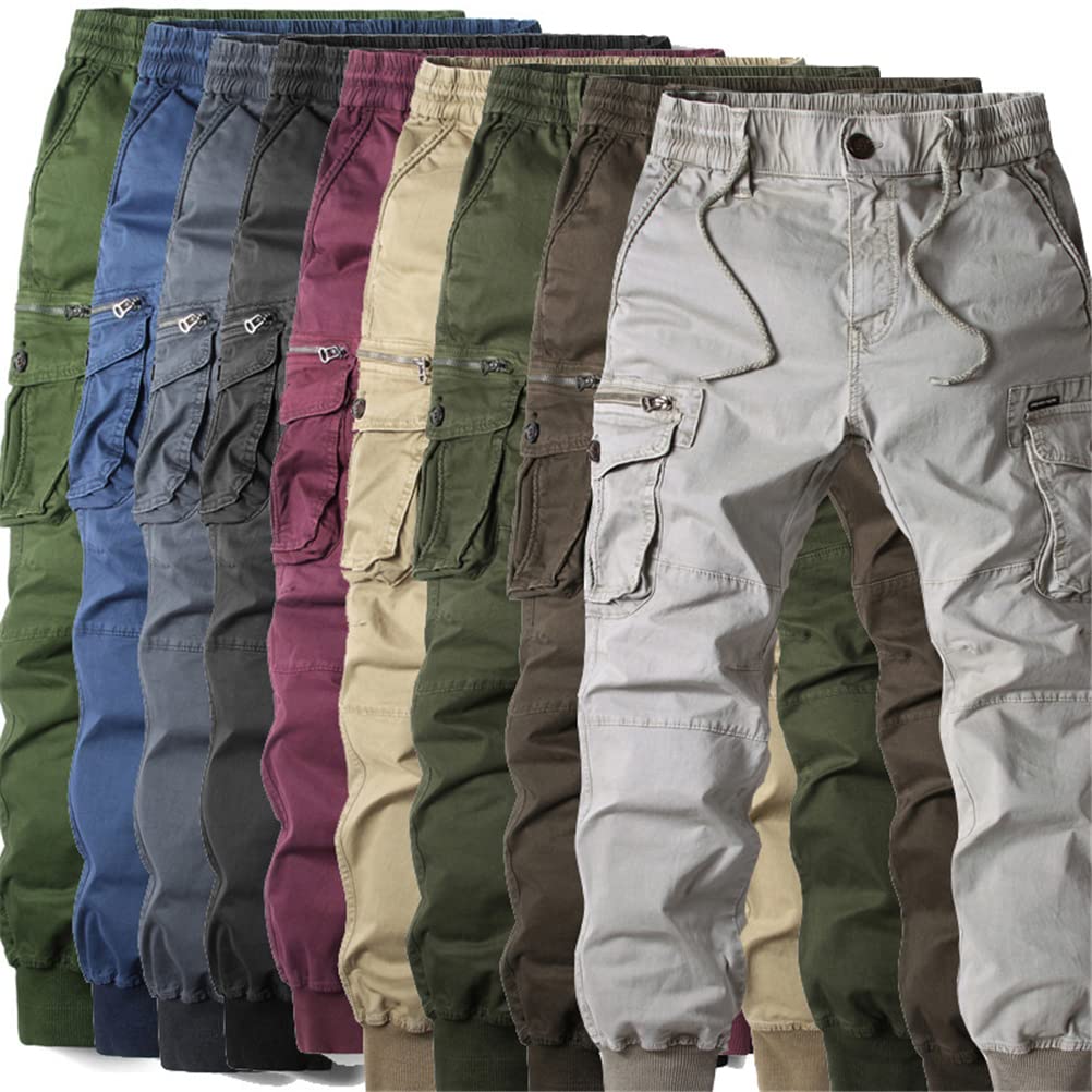 Tomwell Jogging Hommes Pantalon Cargo Homme Survêtement Slim Fit Pantalon de Sport Jogger Camouflage Mode Pantalon de Travail Loisirs Casual Workout avec Poches Zippée