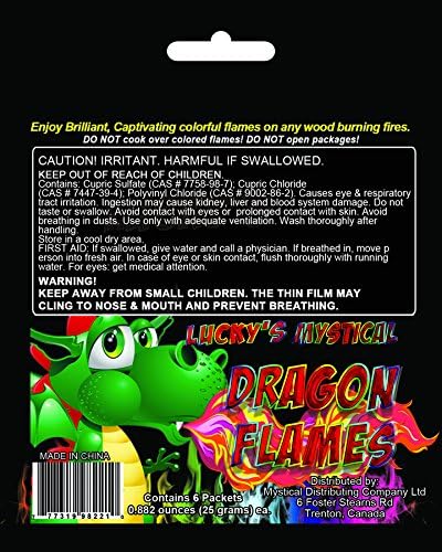 Miniatura 2 de Mystical Fire Dragon Flames - Colorante de llama vibrante, cambiador de color de llama pulsante de larga duración para uso en interiores o
