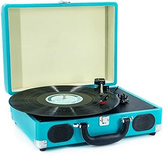 Phonograph Record Player,Record Player Bluetooth 3-Speed Vinyl Turntable Built In Stereo Speakers,Aux/USB-in, Headphone Jack And RCA Output,Portable Suitcase