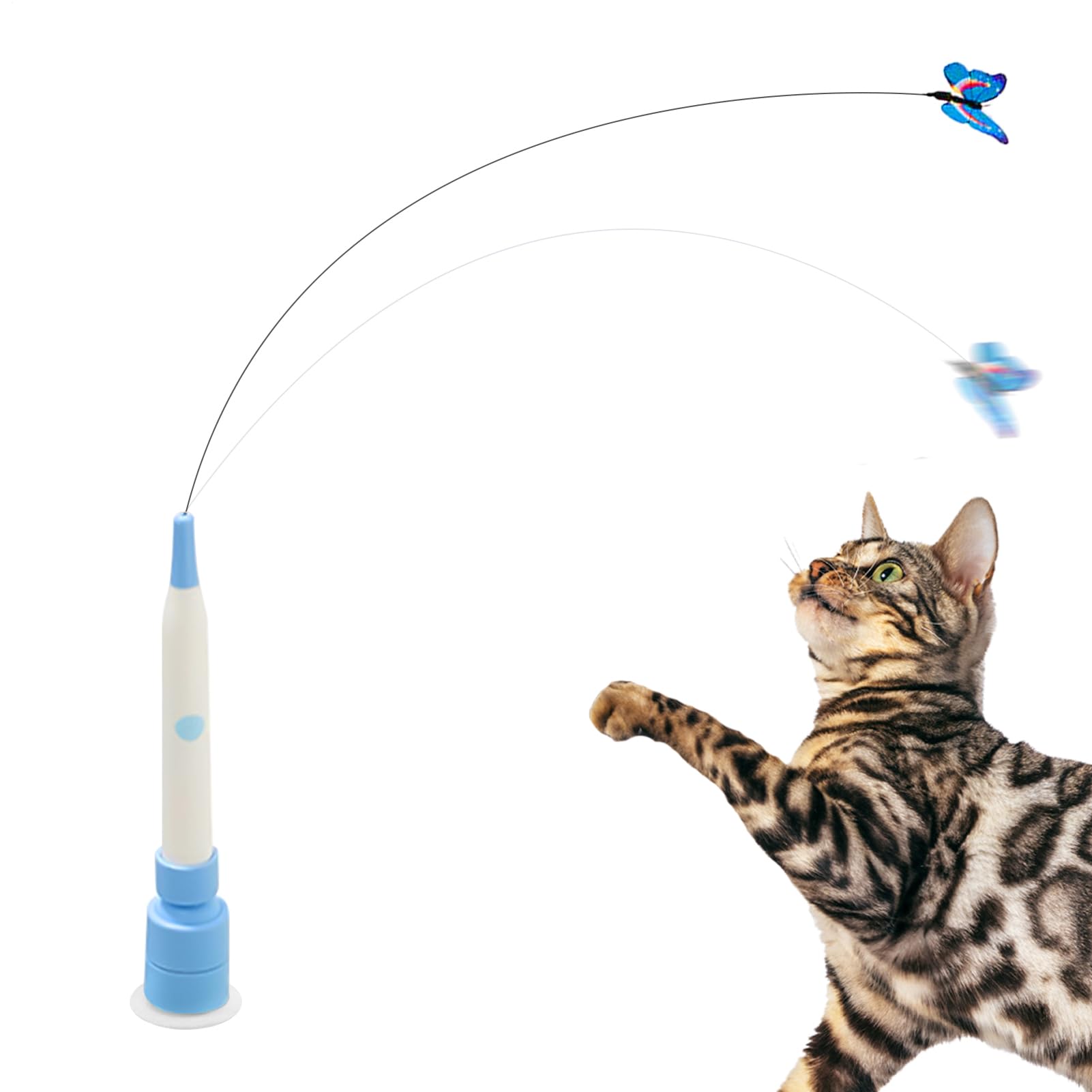 Bâton de jeu pour chats interactif électrique pour enrichissement et exercice